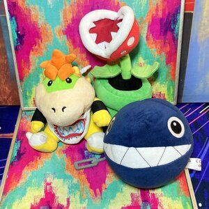 SUPER MARIO BROS VILLAIN PLUSH TOYS STUFFED ANIMAL FIGURES LOT KOOPA JR  ++